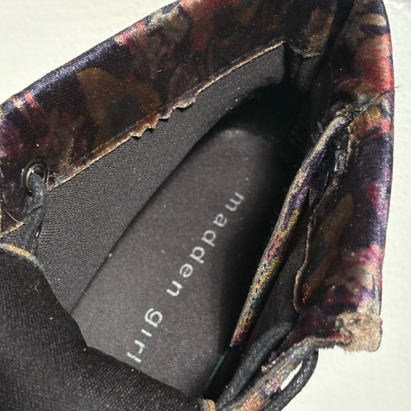 Madden Girl Floral Combat Boots - Black and Multicolor - Picture 14 of 16